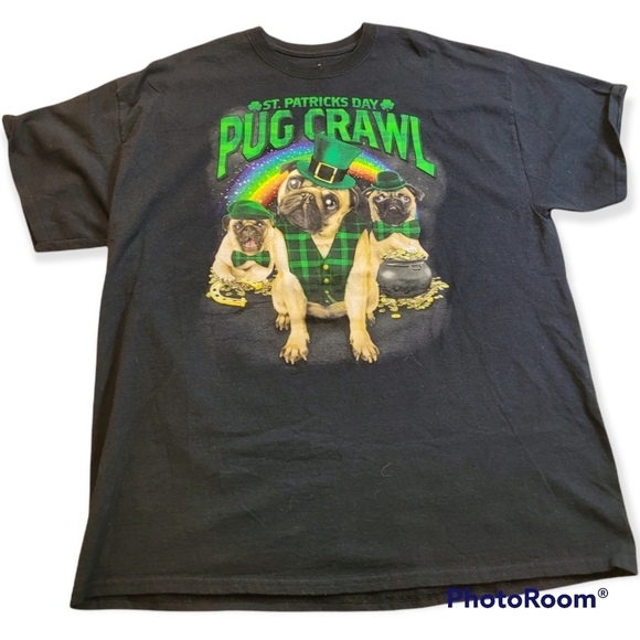 St. Patrick's Day PUG Crawl 2XL graphic Tee - Picture 2 of 3